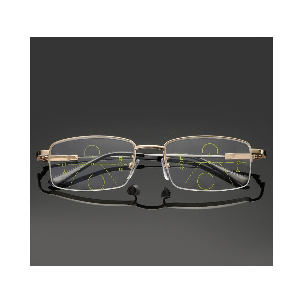 Near-far dual-purpose presbyopic glasses men's progressive multi-focus presbyopic glasses intelligent zoom anti-Blu-ray distance