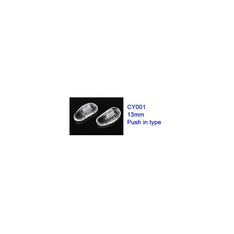 White 500Pcs Push In Type Eyeglasses Glasses Silicone Nose Pads Various Types Sizes Eyewear Accessory Part