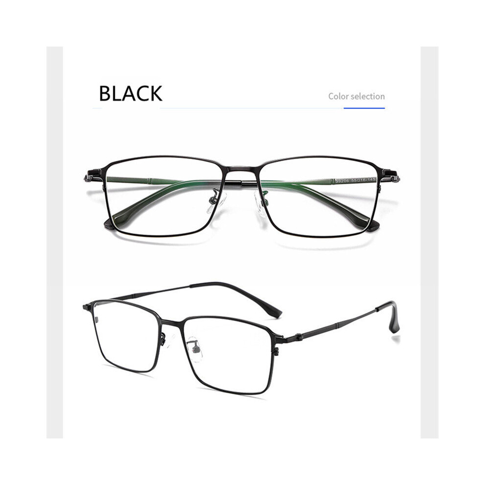 Titanium Alloy Anti Light Reading Glasses for Men Retro Square Computer Gaming Hyperopia Presbyopia with Diopters +0.5~+6.0-image-OPC-PBR8X8J-NEW