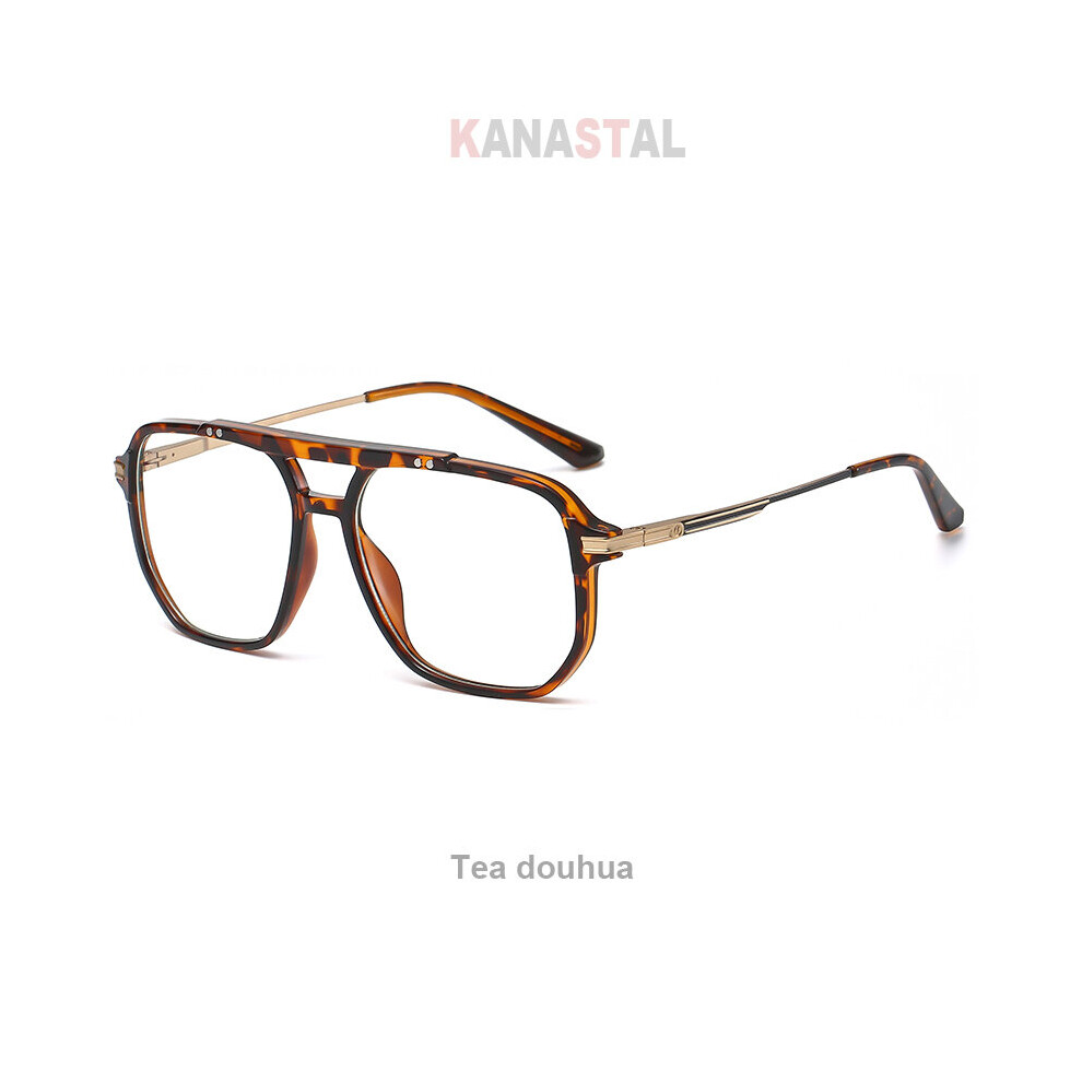 (Auburn, Yellow) Women's Light Blocking Glasses TR90 Myopia Eyeglasses Frame Men Reading Glasses Metal Leg Prescription Computer Eyewear