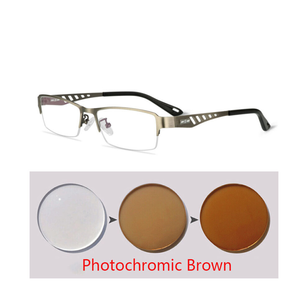 Multicoloured Men's Business Sun Transition Photochromic Reading Glasses Men Women Hyperopia Diopters Presbyopia +0.25 +1.0 +1.5 +2.0 To +6.0