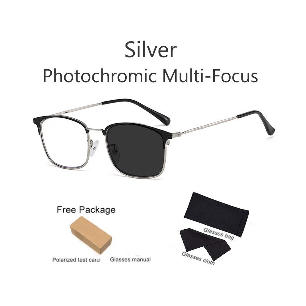 Multicoloured Smart Photochromic Reading Glasses Far And Near Dual-Use Multi-Focus Computer Glasses Progressive Anti-Blue Ray Hyperopia Glasse