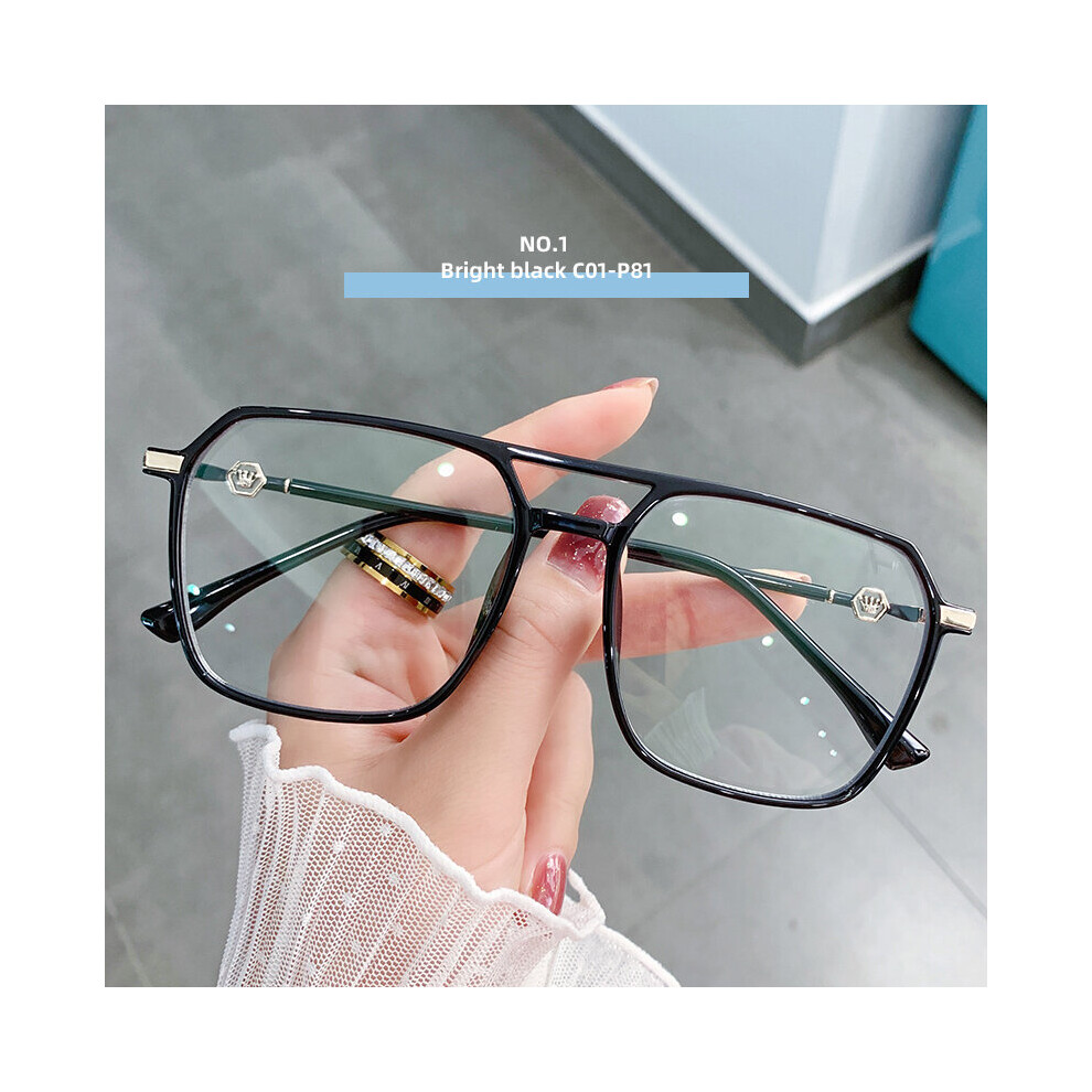 Red (, Red) Women's Light Blocking Glasses Tr90 Myopia Eyeglasses Frame Men Reading Glasses Metal Leg Prescription Computer Eyewear