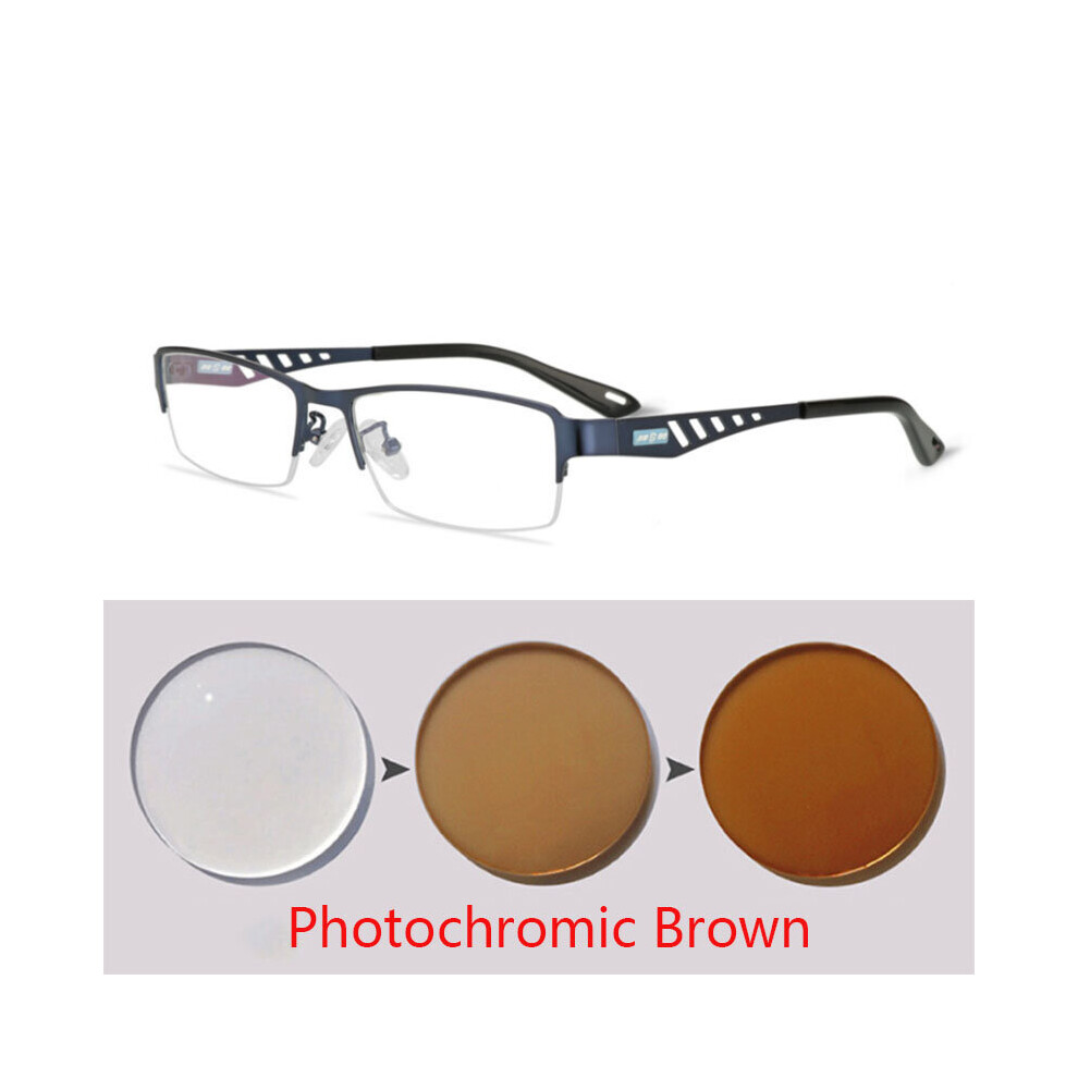 Multicoloured Men's Business Sun Transition Photochromic Reading Glasses Men Women Hyperopia Diopters Presbyopia +0.25 +1.0 +1.5 +2.0 To +6.0