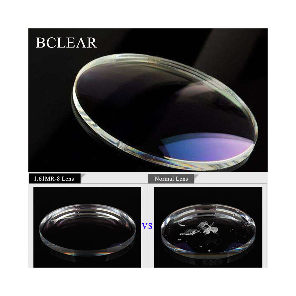 1.60 Index Aspheric Clear Lens MR-8 Hard Optical Glasses Prescription Lenses Strong Anti Reflective for Rimless