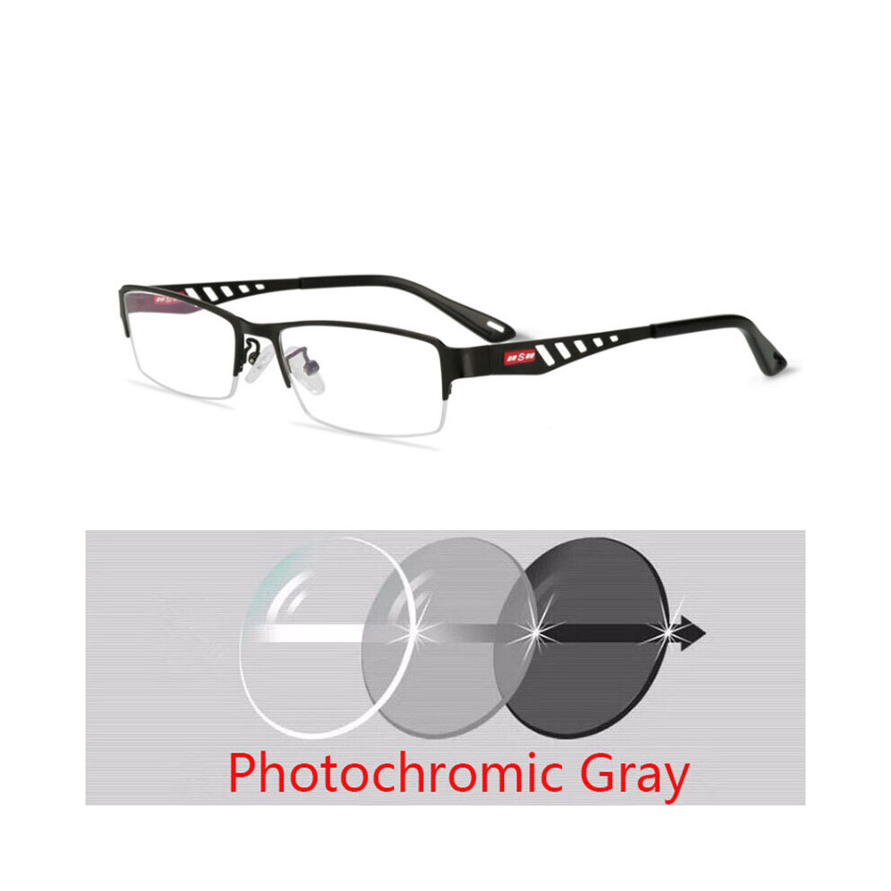 Multicoloured Men's Business Sun Transition Photochromic Reading Glasses Men Women Hyperopia Diopters Presbyopia +0.25 +1.0 +1.5 +2.0 To +6.0