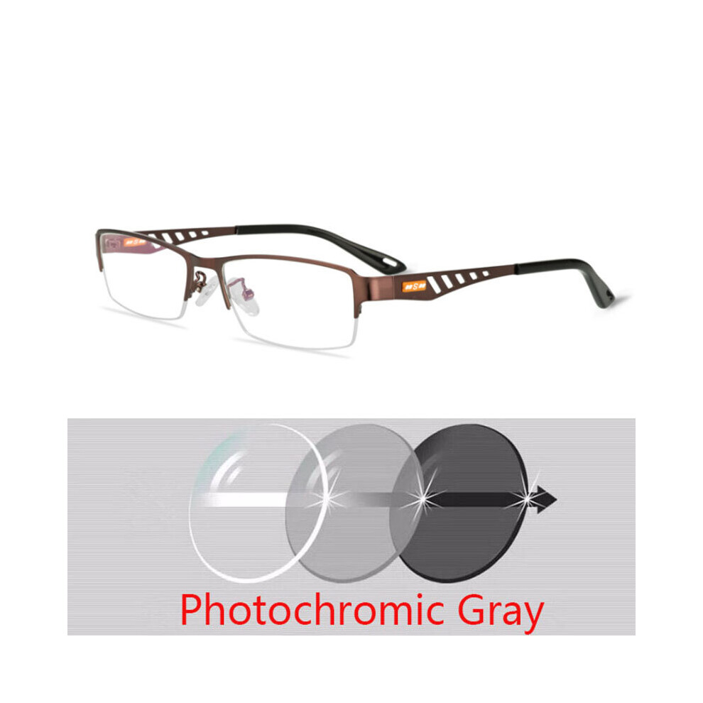 Multicoloured Men's Business Sun Transition Photochromic Reading Glasses Men Women Hyperopia Diopters Presbyopia +0.25 +1.0 +1.5 +2.0 To +6.0