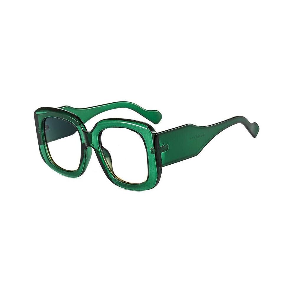 Anti Light Oversized Reading Glasses Retro Green Big Frame Eyeglasses Optical Glasses For Women Presbyopia Eyewear