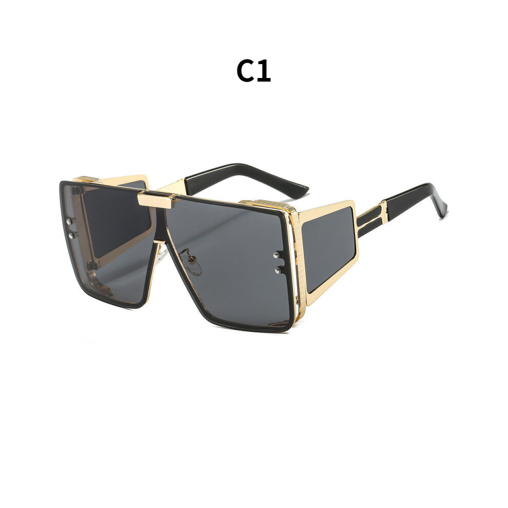 Square Oversized One Lens Sunglasses For Men Retro Women Shades UV400 Vintage Gradient Sun Glasses on OnBuy