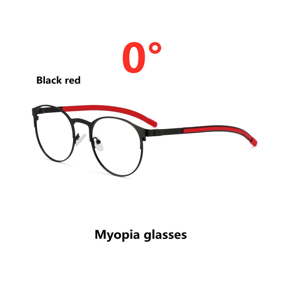 Multicoloured Photochromism Eyeglasses Retro Round Alloy Frame Myopia Glasses Outdoor Uv Protection Diopter -0.5 -1.0 -1.5 -2.0 To -6.0