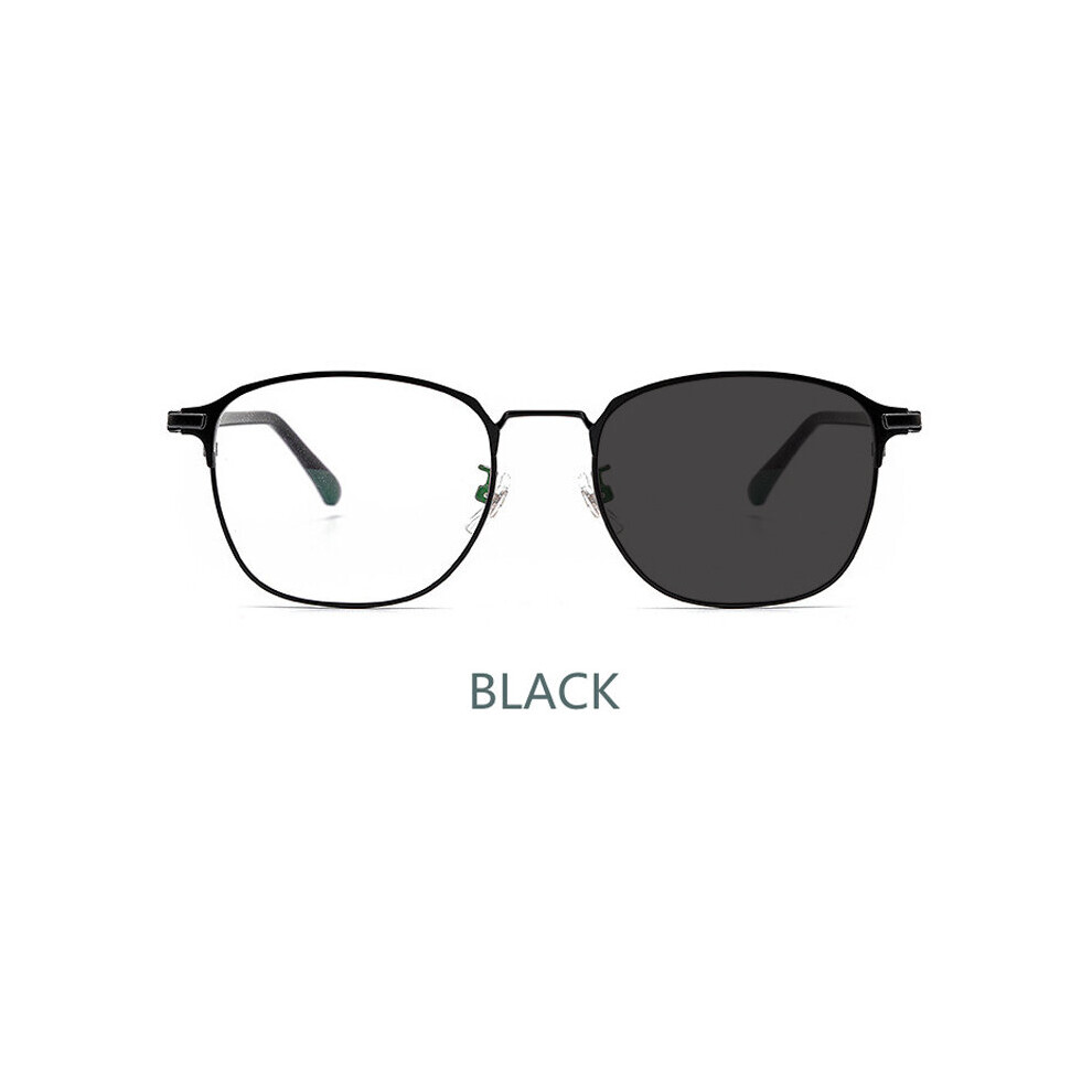 Light Blocking Reading Glasses Men High Alloy Business Photochromic Gray Presbyopia Eyeglasses with Diopter +1.75