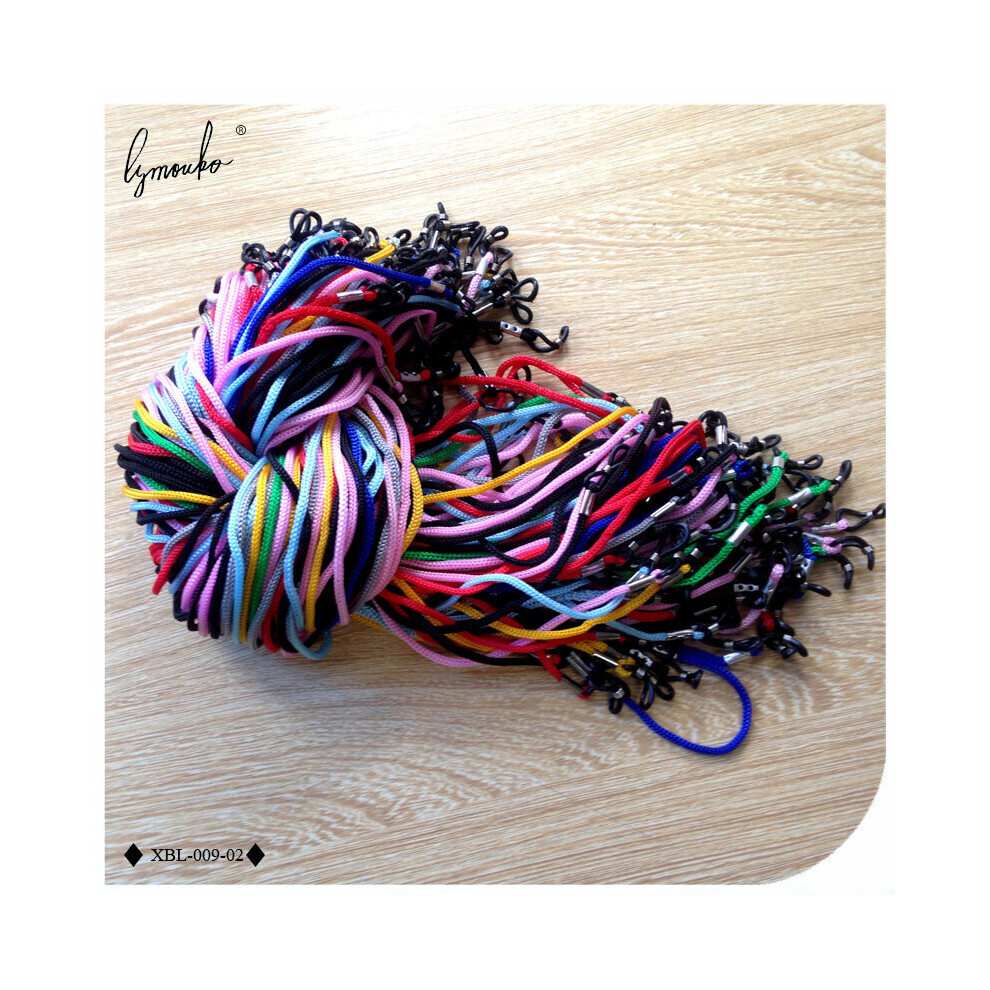 Multicoloured Lymouko 100Pcs/Lot Multicolor Nylon Glasses String Cord Holder Sunglasses For Sport Eyeglasses Lanyard Neck Rope Strap