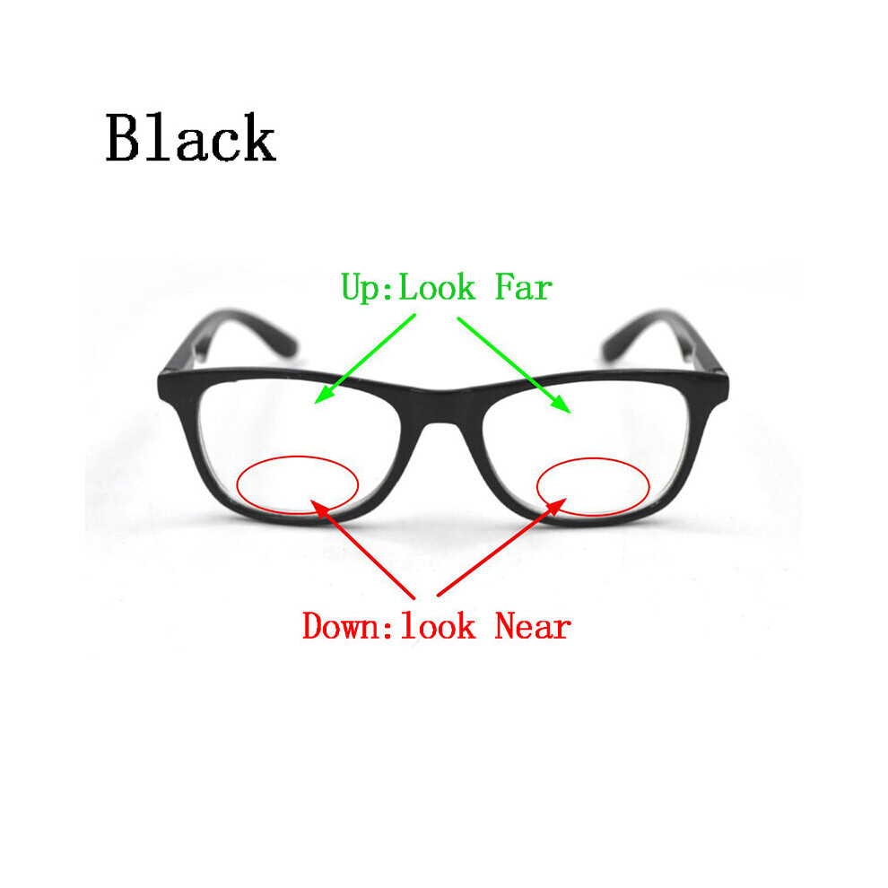 Mother's Gift Retro Women Bifocals Reading Glasses Magnifier Men Double Focals Look Near Far Presbyopic Eyeglasses N5