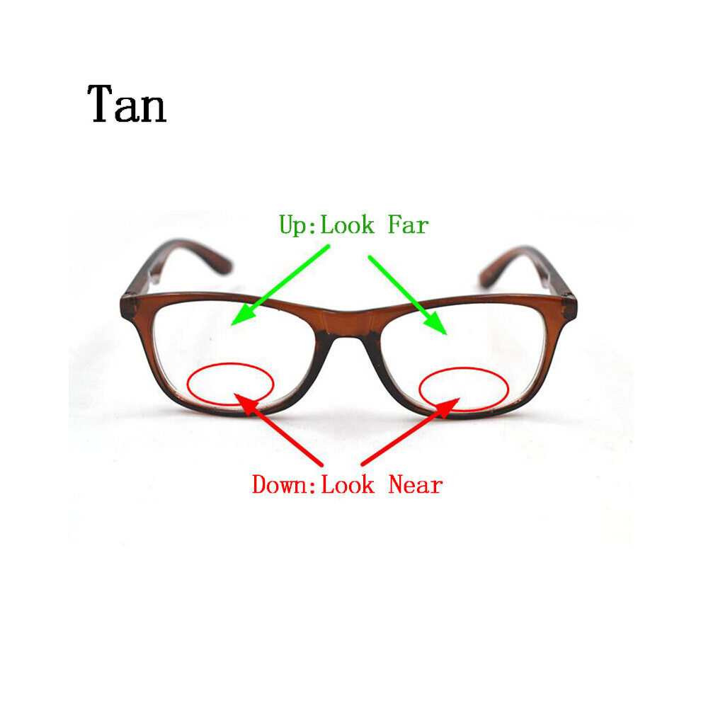 Mother's Gift Retro Women Bifocals Reading Glasses Magnifier Men Double Focals Look Near Far Presbyopic Eyeglasses N5