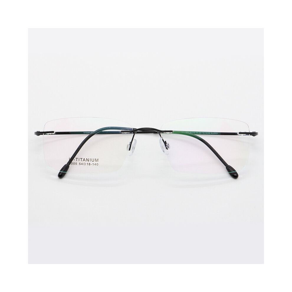 Multicoloured Rimless Prescription Glasses Frame Men Myopia Optical Eyeglasses Frame Male Clear Luxuyr High End Spectacles
