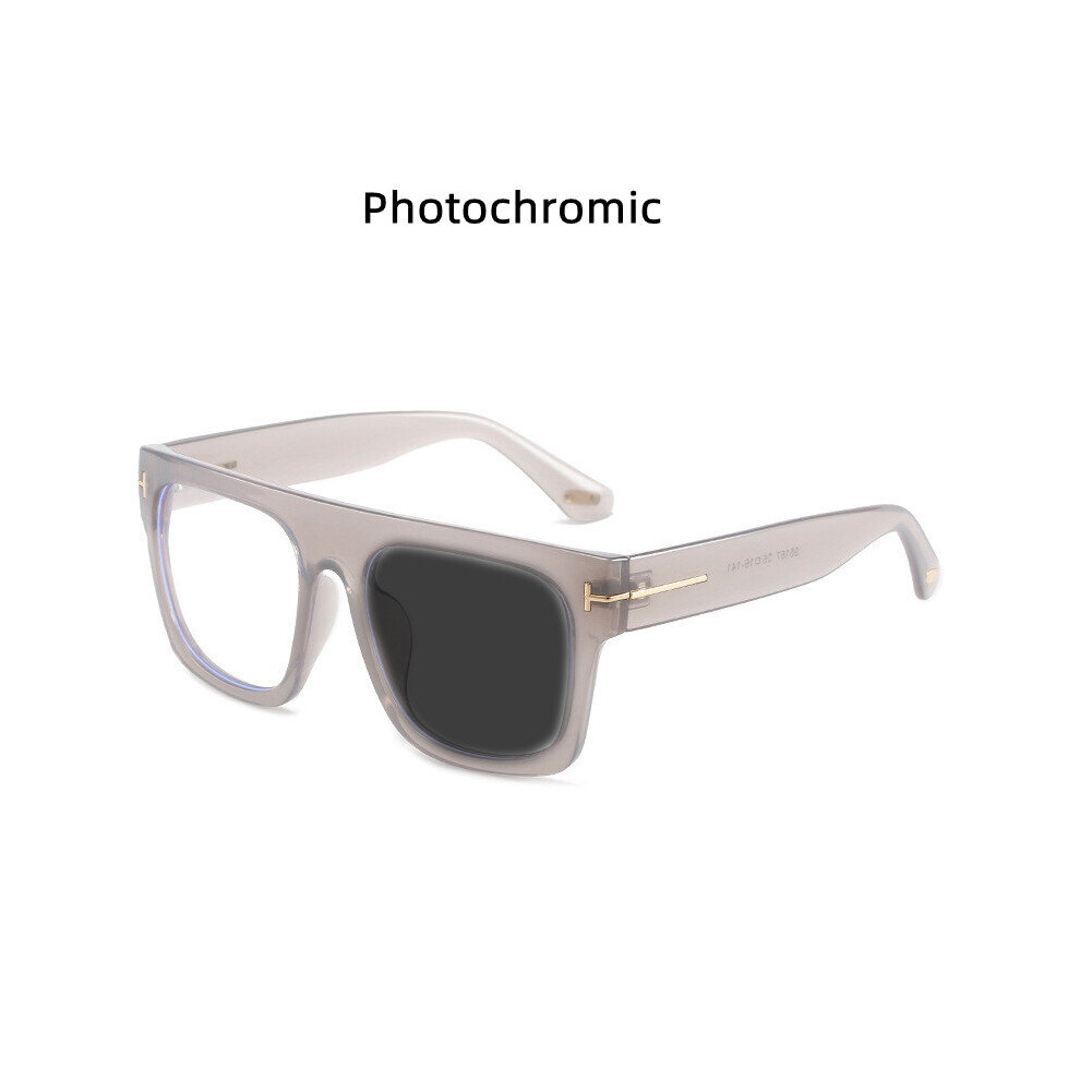 Multicoloured Photochromic Reading Glasses Oversized Square Leopard Print Women Eyeglasses Female Big Frame Computer Anti Light Eyewear