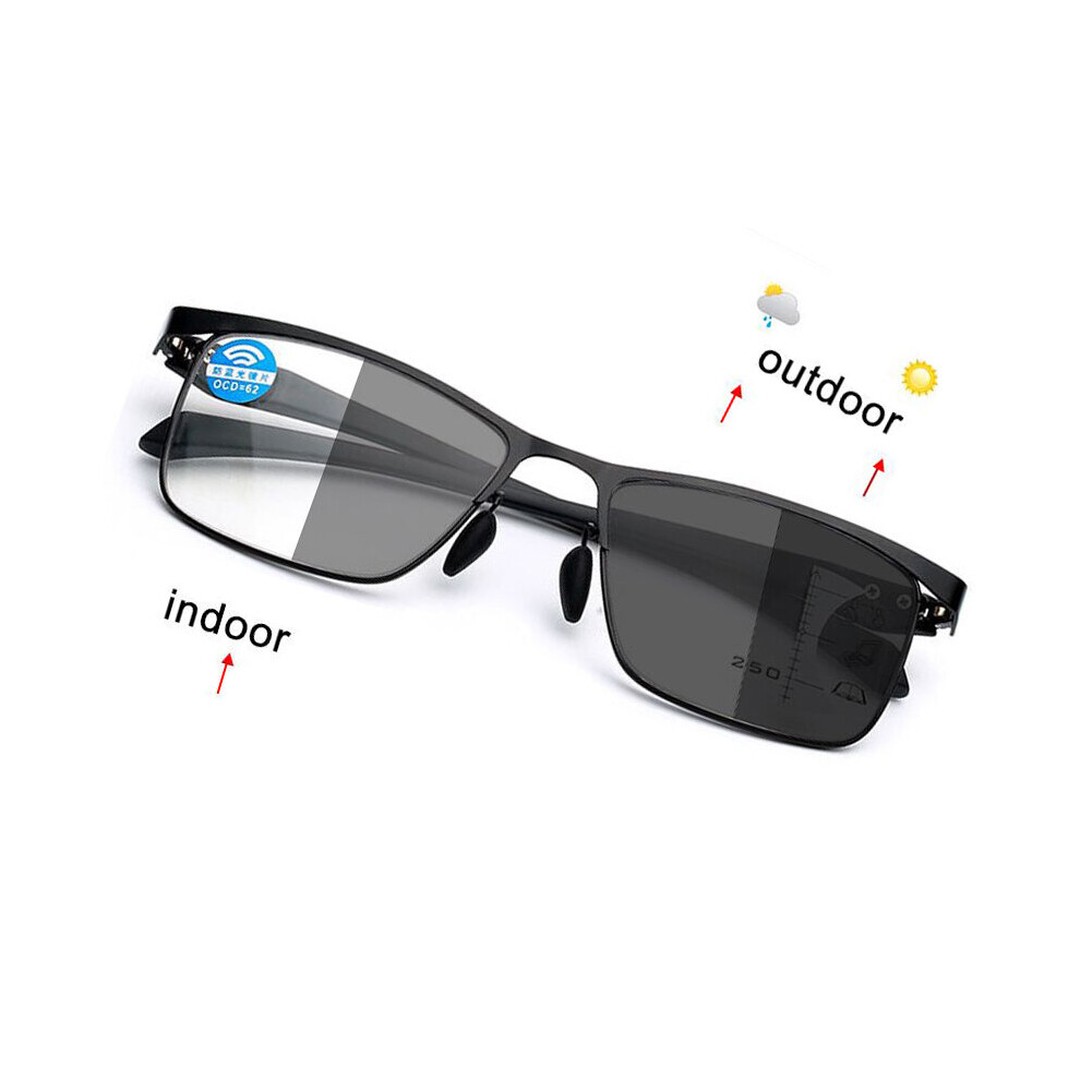 Multicoloured Smart Progressive Sun Photochromic Multifocal Reading Glasses Near And Far Multifunction Glasses Bifocal Eyewear 1.0-3