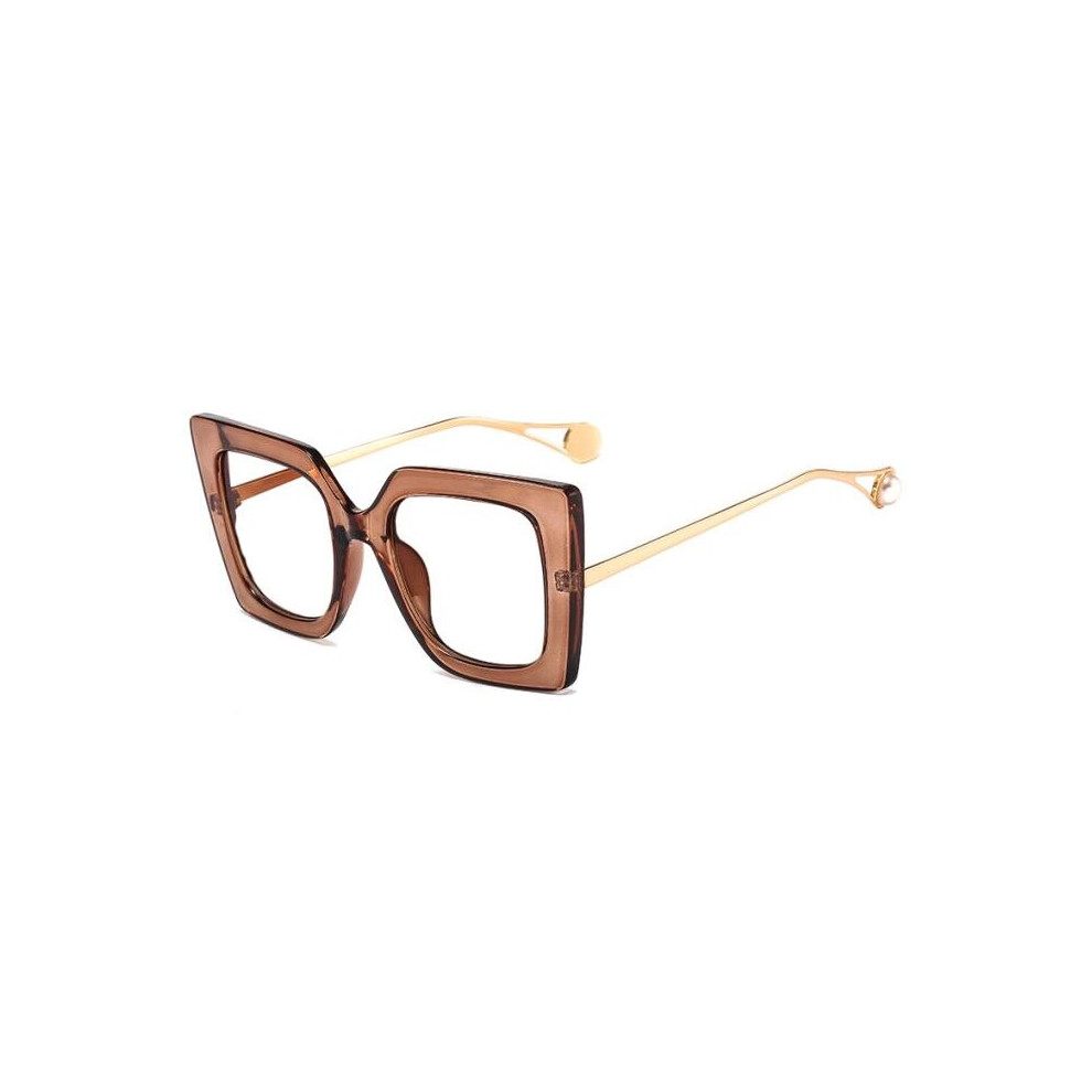 Clear Green Leopard Reading Glasses Women Oversized Square Eyeglasses Light Blocking Glasses For Computer Wives +2