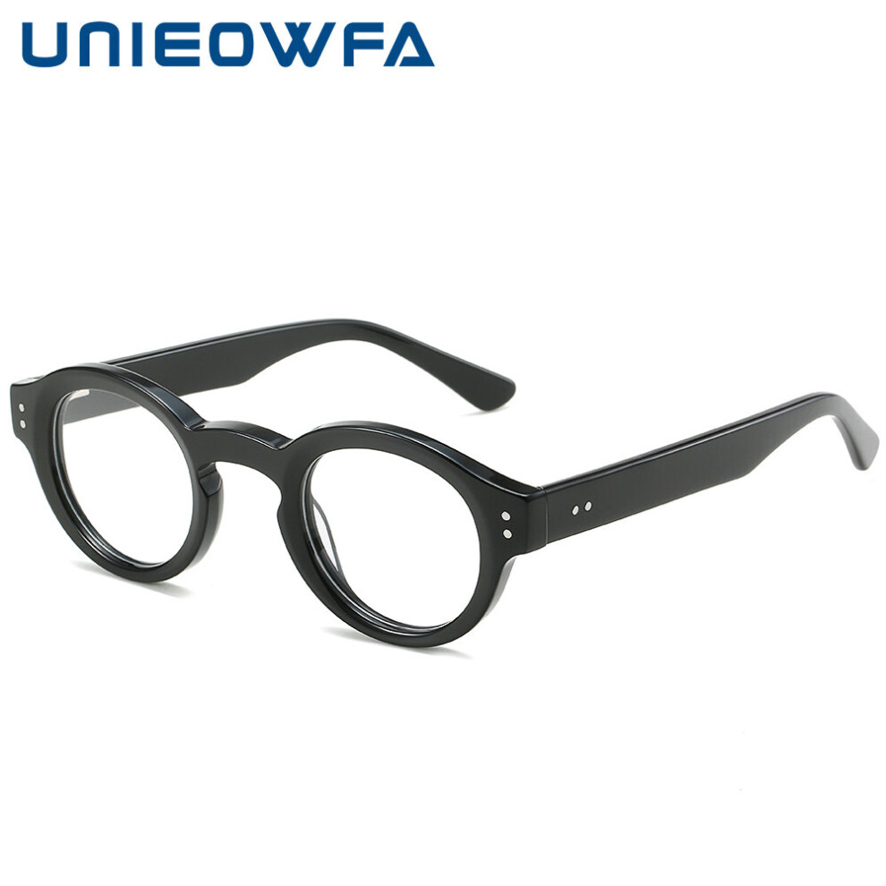 Multicoloured Retro Round Optical Eyeglasses Frame Men Acetate Prescription Glasses Frame Male Vintage Myopia Spectacles Frame