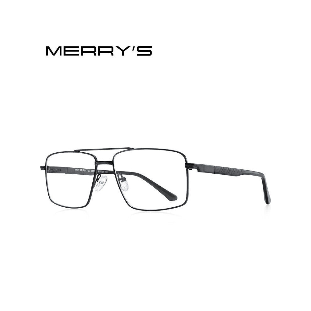 MERRYS Men Classic Titanium Alloy Optical Rectangle Glasses Frames Acetate Legs Eyeglasses Male Glasses S2159-image-OPC-PBR8YT2-NEW
