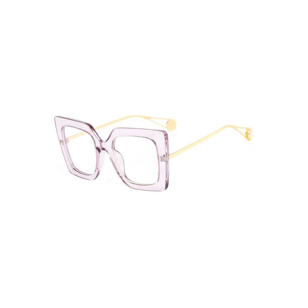 Clear Green Leopard Reading Glasses Women Oversized Square Eyeglasses Light Blocking Glasses For Computer Wives +2