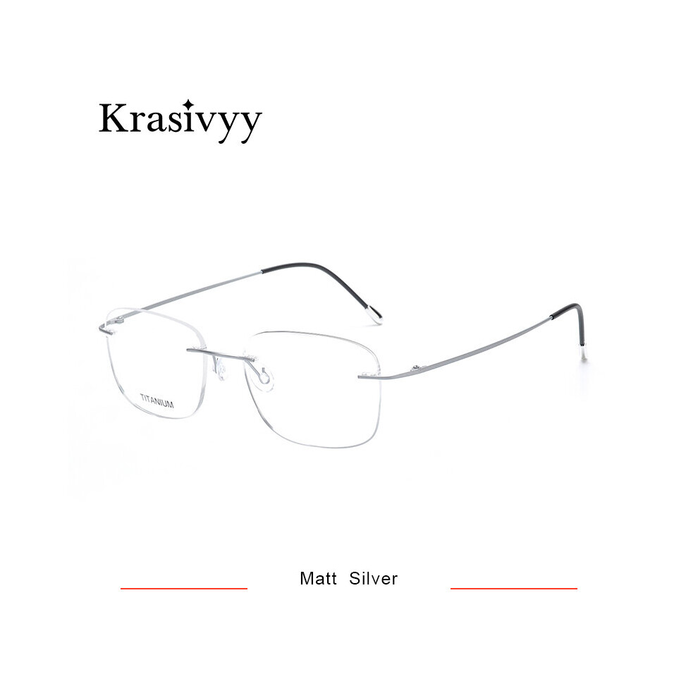 Multicoloured Classic Pure Titanium Rimless Glasses Frame Men Optical Prescription Eyewear Ultralight Frameless Eyeglasses For Men
