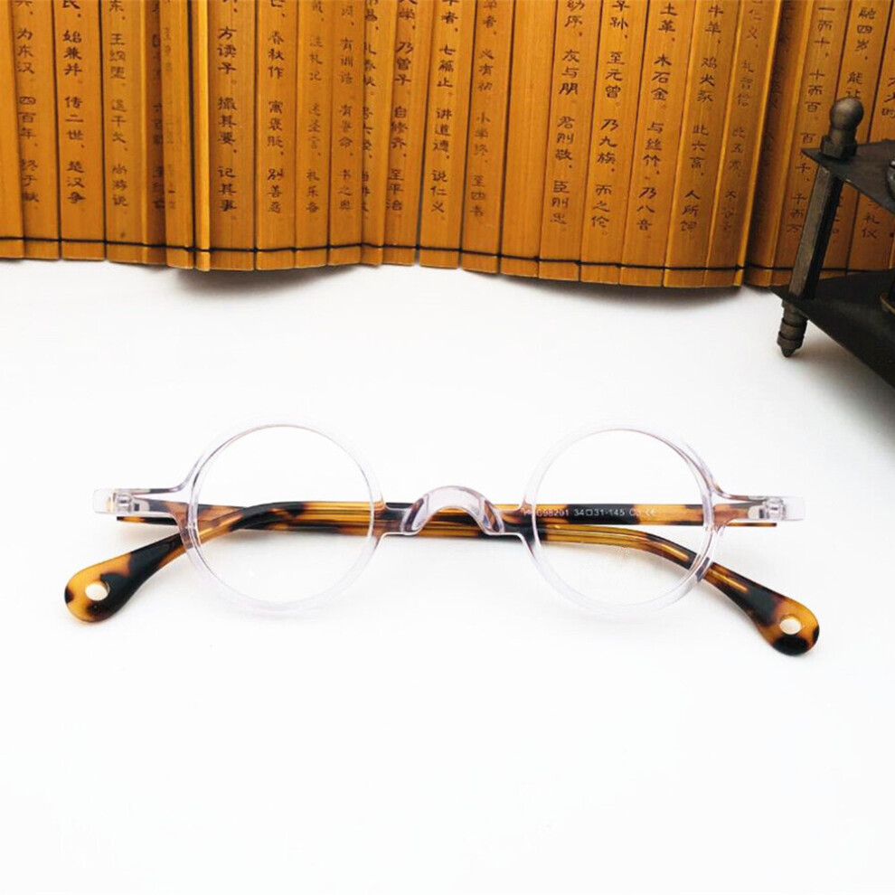 High Acetate Creative Small Round Eyeglasses Men Women Miopia Prescription Eyewear