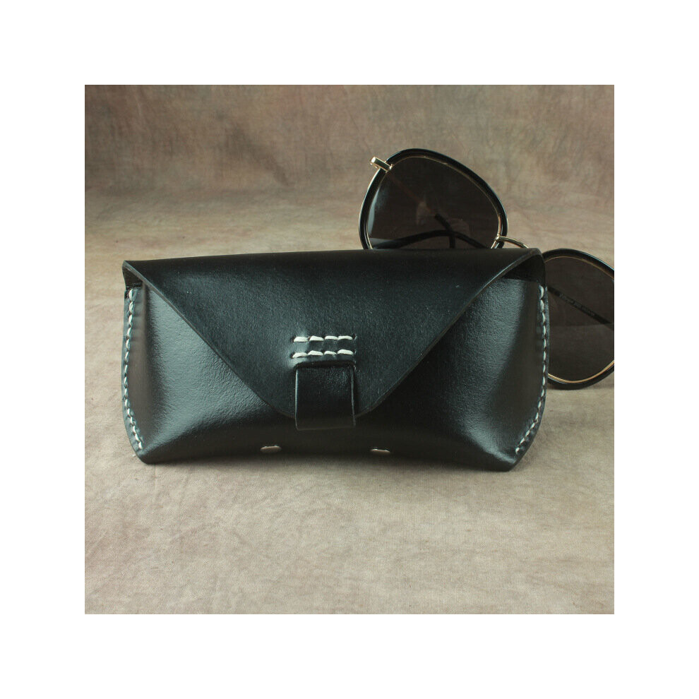 Vintage Eyeglasses Box Hard Leather Spectacle Glasses Bag Case Eyewear Sunglasses Holder Cover Men Women