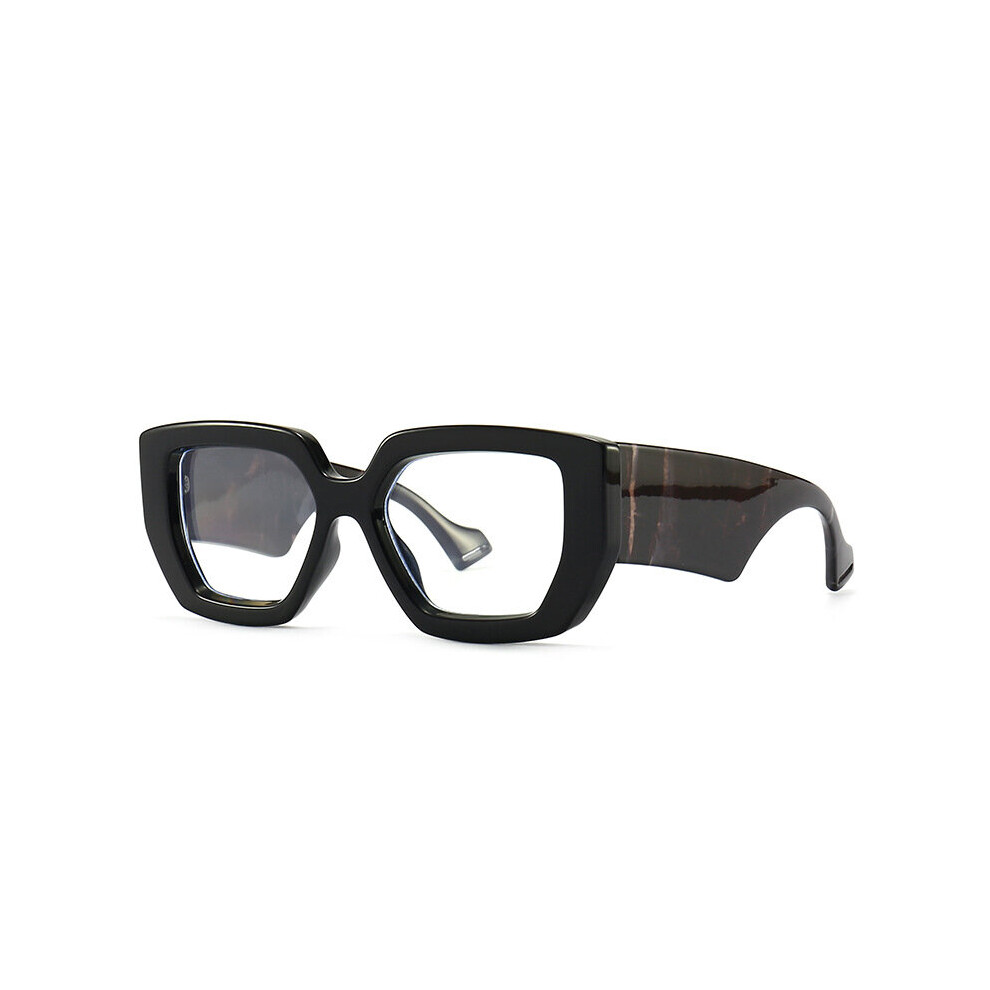 Anti Light Blocking Women Myopia Glasses Frame Optical Prescription Eyeglasses Square Oversized Transparent Eyewear