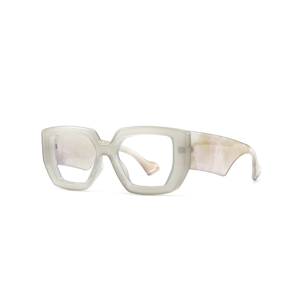 Anti Light Blocking Women Myopia Glasses Frame Optical Prescription Eyeglasses Square Oversized Transparent Eyewear