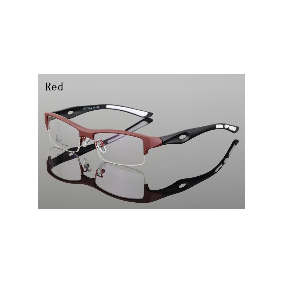 Men Semi Rimless Sport Glasses Frame Casual Transparent Spectacles Clear glass Eyeglasses Can Customize Prescription N5