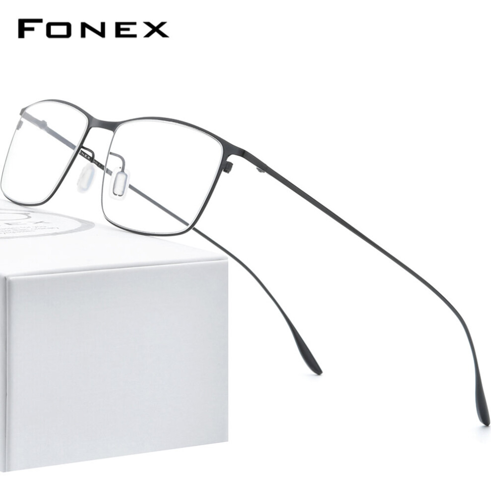 Multicoloured Titanium Alloy Glasses Men Square Myopia Prescription Eyeglasses Frames Full Optical Eyewear 8105