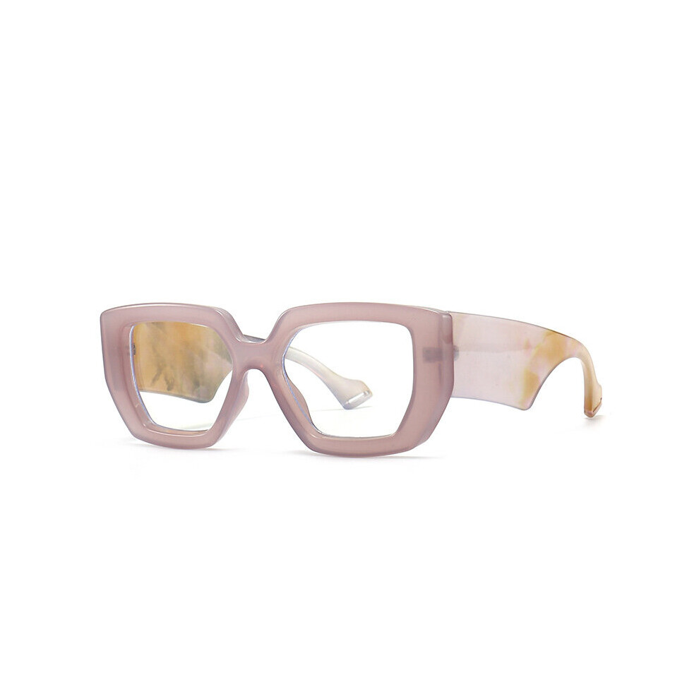 Anti Light Blocking Women Myopia Glasses Frame Optical Prescription Eyeglasses Square Oversized Transparent Eyewear