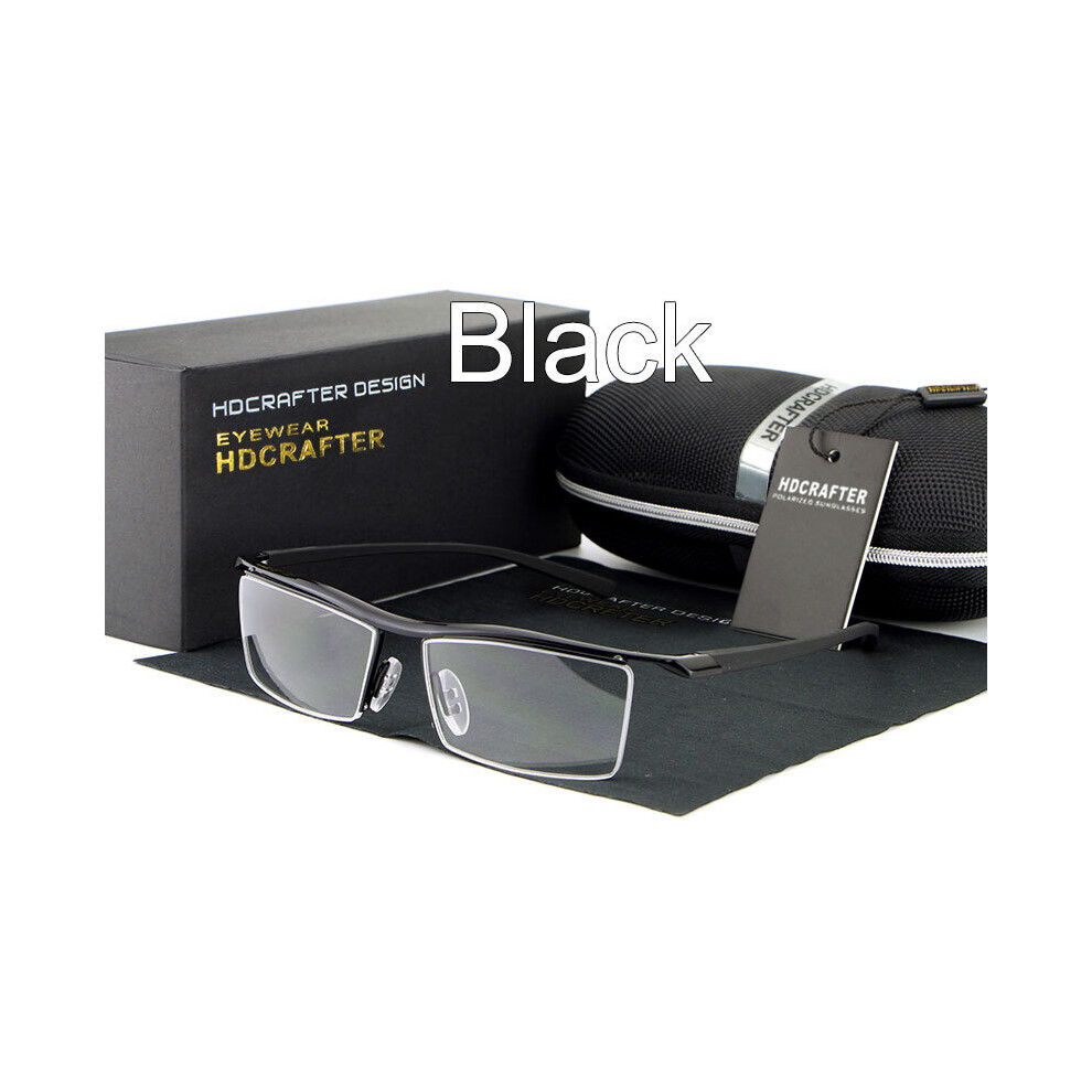 HDCRAFTER Rectangle Glasses Men Frame Optic Prescription Glasses Titanium Myopia Hyperopic Reading Eyeglasses