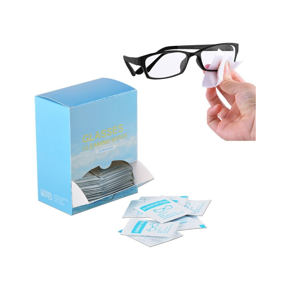 Multicoloured 100Pcs Lens Cleaning Wipes Pre-Moistened Individually Wrapped Screens Tablets Camera Lenses Eyeglasses Cleaning Wipe Kit