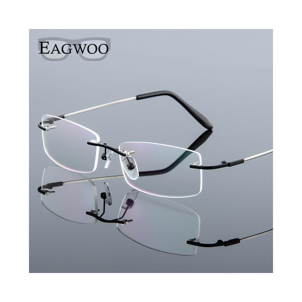 Multicoloured Flexible Memory Titanium Rimless Optical Frame Prescription Spectacle Frameless Glasses Light Soft