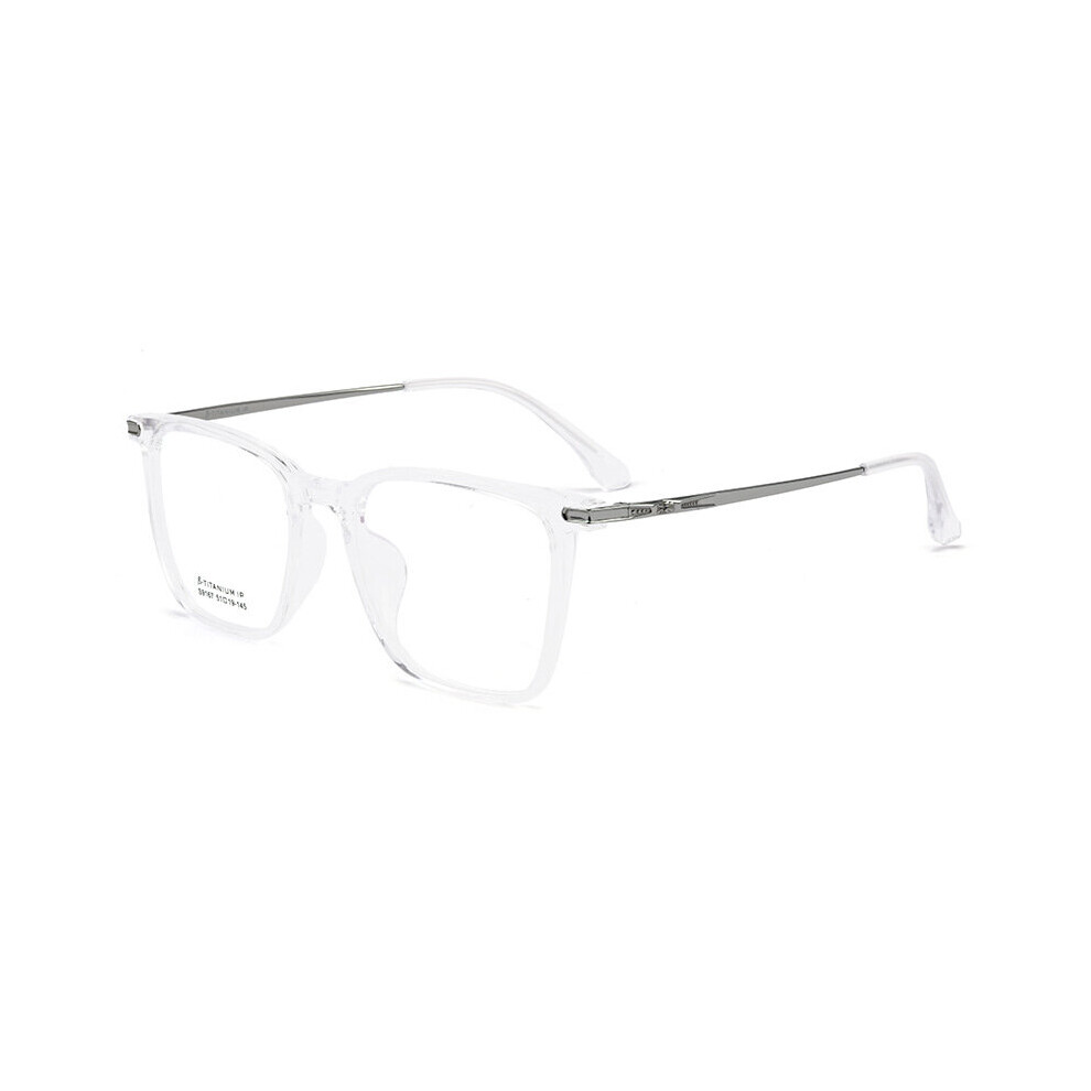 Multicoloured Men's And Women's Pure Titanium Optical Transparent Decorative Eyeglasses Frame Tr90 Square Prescription Eyewear S9167