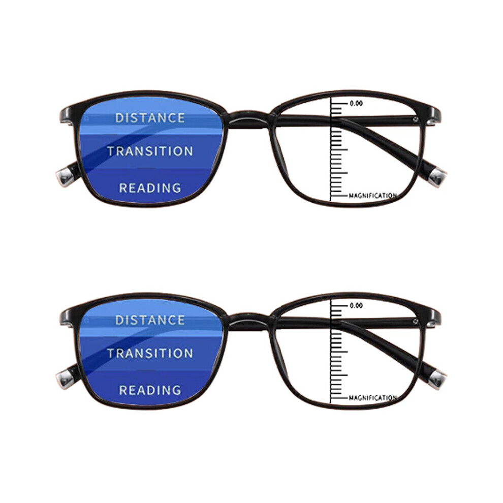 Multicoloured Tr90 Progressive Photochromic Reading Glasses Men Women Smart Zoom Multi-Focus Automatic Adjustment Anti-Blue Light Eyewear 4.0