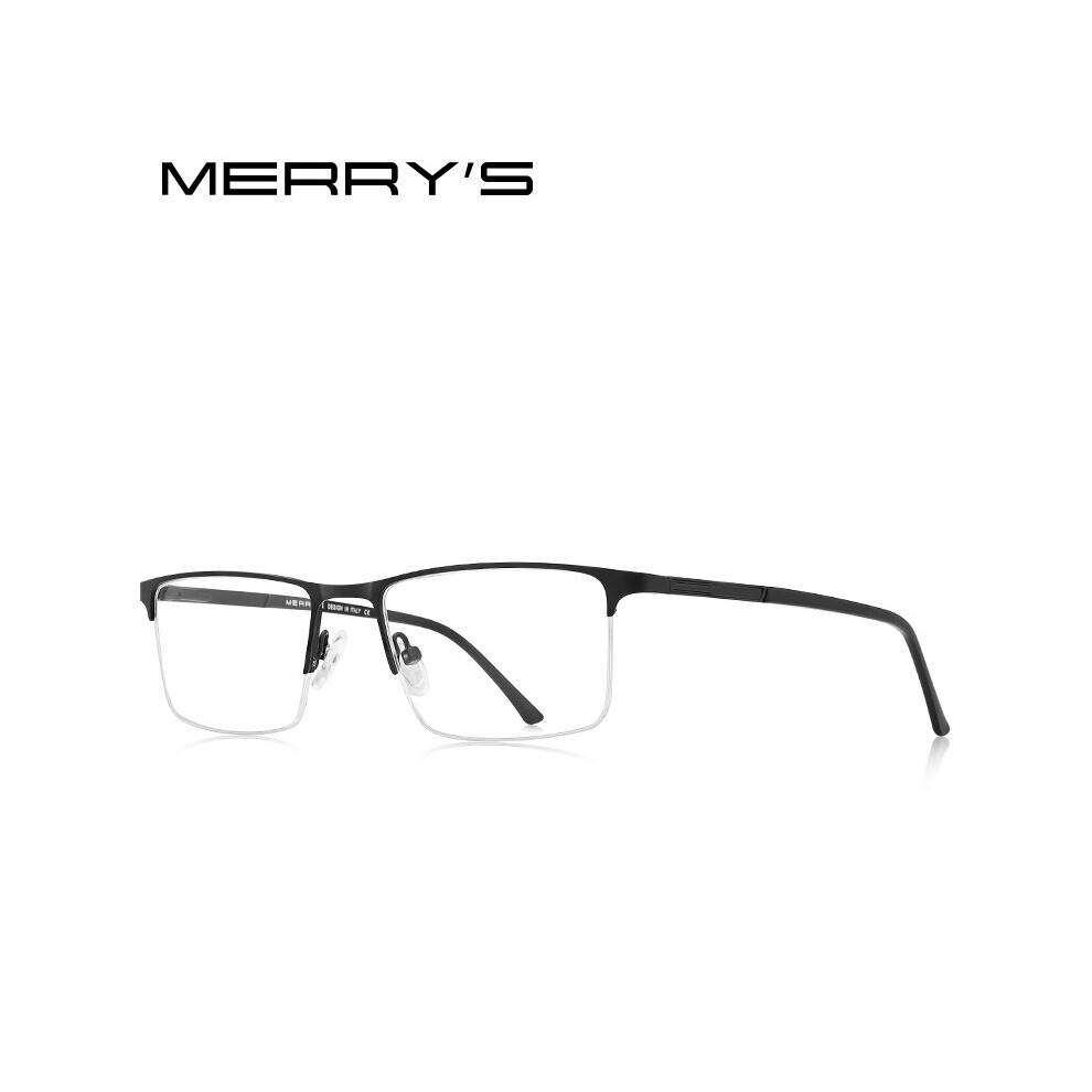 Multicoloured Merrys Men Glasses Frame Male Square Half Optical Ultralight Business Style Myopia Prescription Alloy Eyeglasses S2055