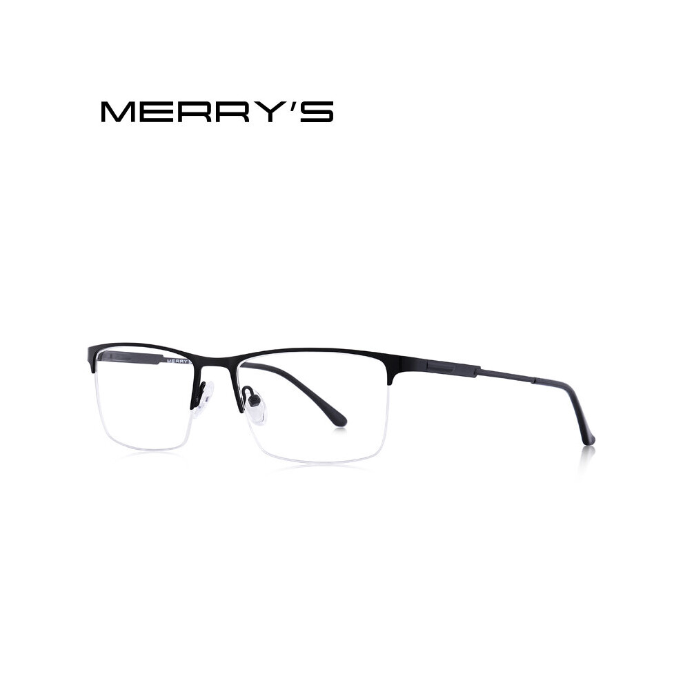 MERRYS Men Titanium Alloy Glasses Frame Male Square Eye Myopia Prescription Eyeglasses Male Half Optical S2064