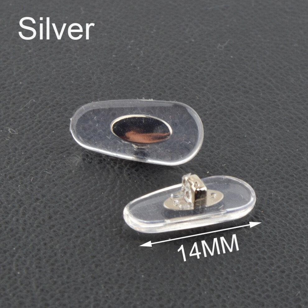 100pcs Glasses Eyeglass Spectacle Eyewear Soft PVC Nose Pads With Metal Core Accessories 14mm 16mm