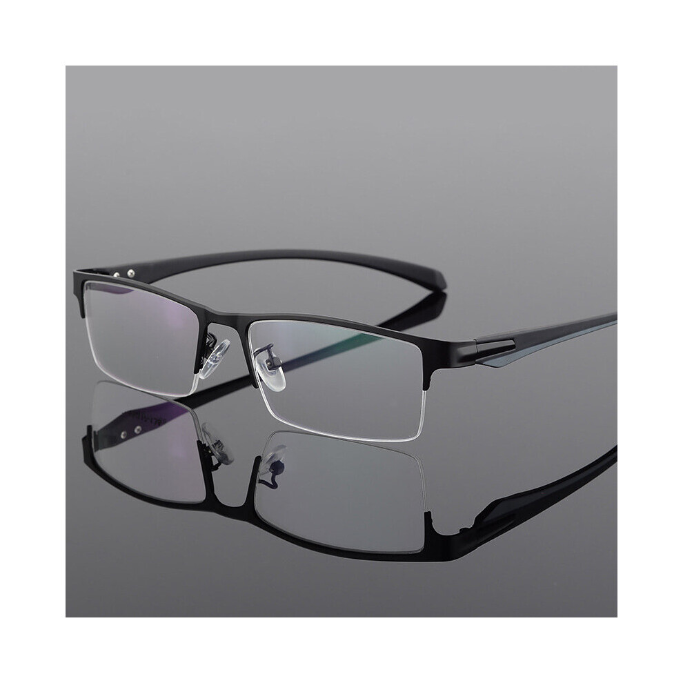 Multicoloured Alloy Half Rim Rectangle Glasses Frame Men Tr90 Temple Superlight Optical Eyeglasses For Myopia And Hyperopia Eyewear Dd1616
