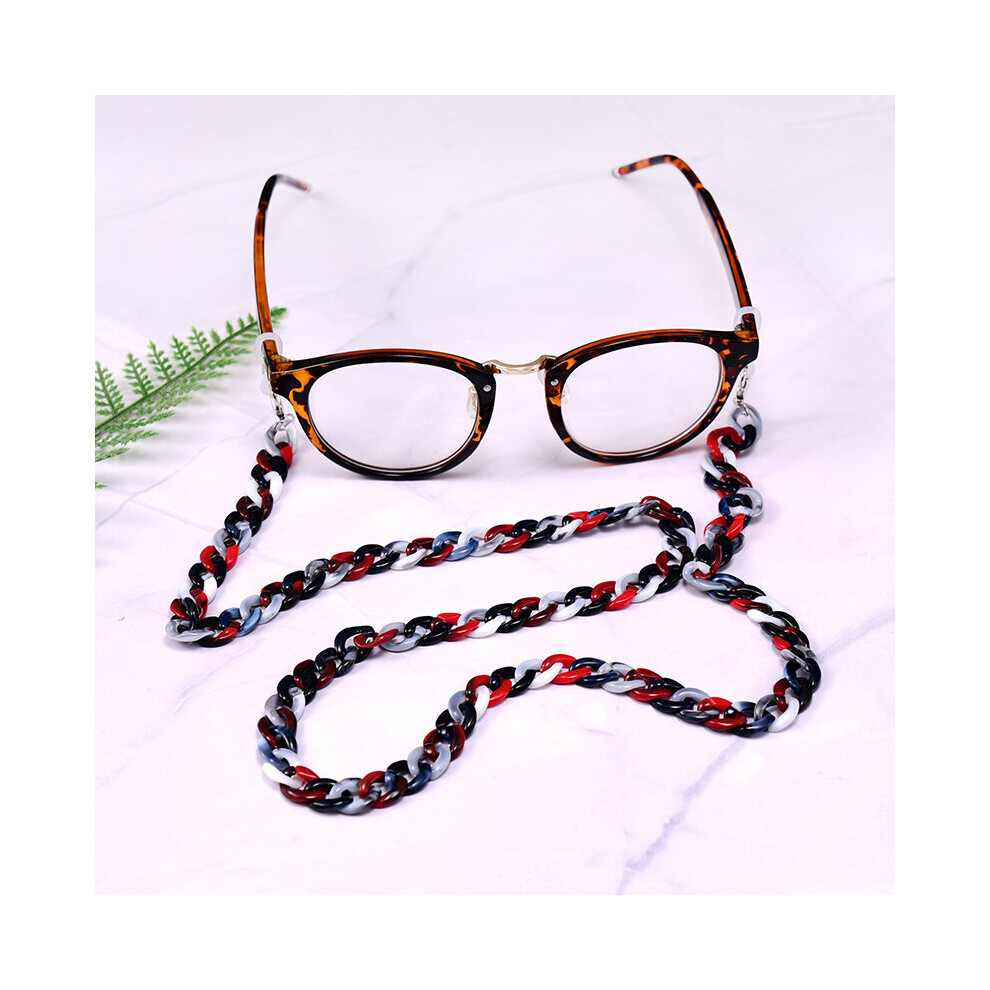 White Moon Girl 72Cm Acrylic Sunglasses Chain Women Anti Slip Reading Eyewears Ribbon Clip Mask Holder Neck Strap Lanyard