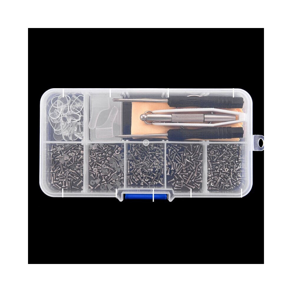 Glasses Sunglasses Eye Glasses Repair Kit Screws Nuts Pads Optical Repair Tool Set 885659132865