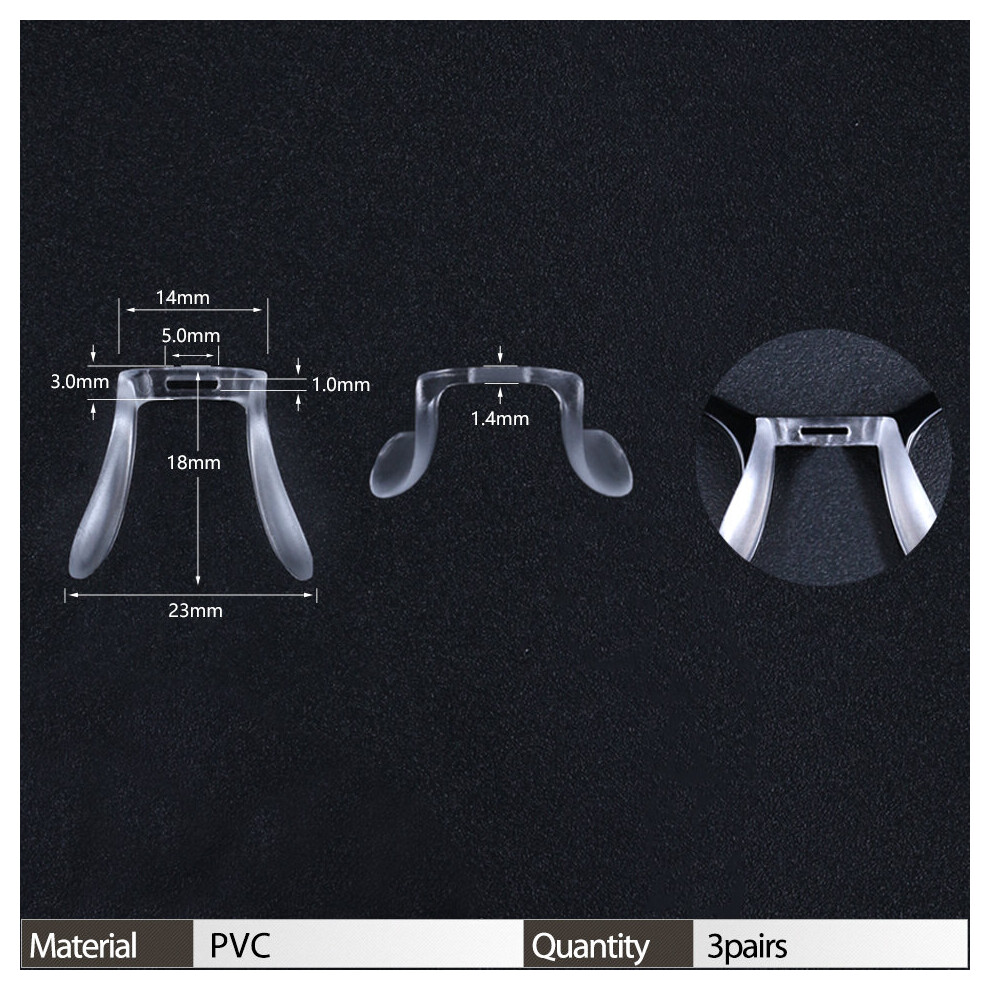White Eyeglasses Saddle Bridge Glasses Bridge Strap Nose Pads Soft Silicone Anti-Slip Nosepads Screw-In Eye Glasses Nose Piece
