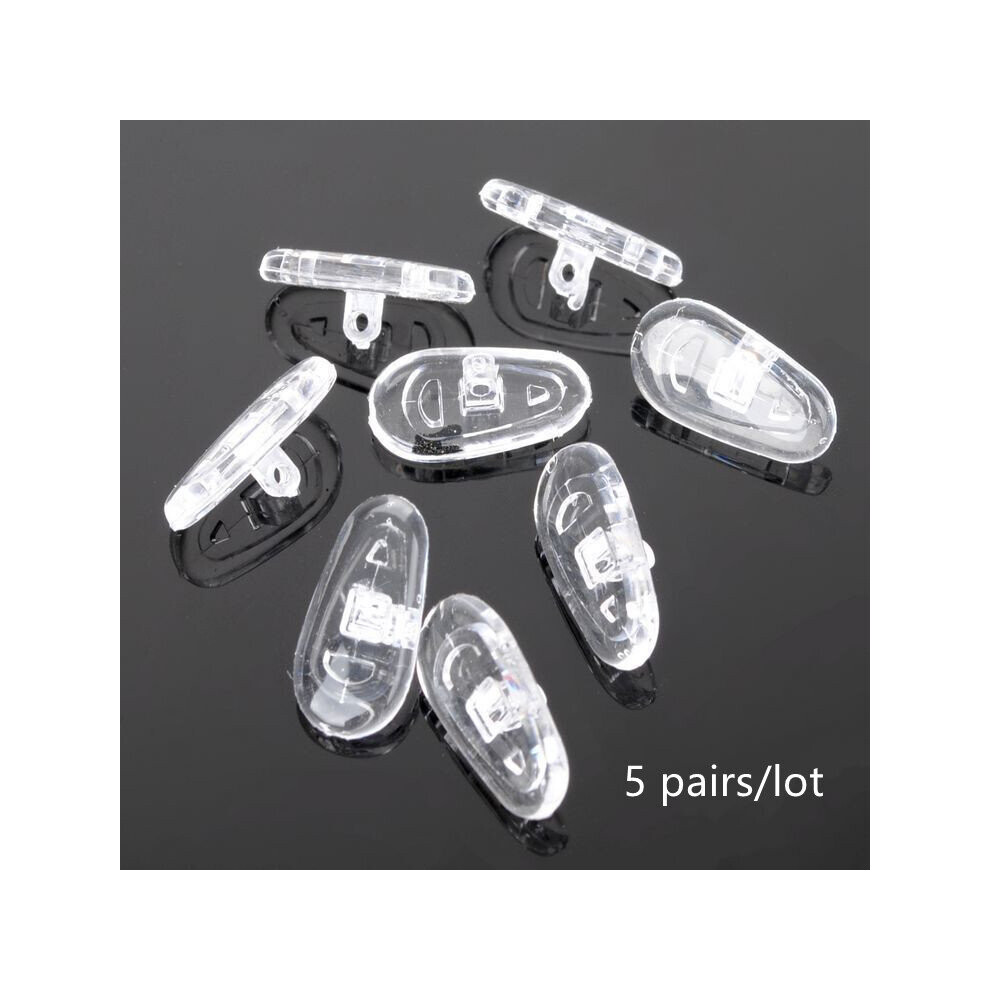 White 5 Pairs/Lot Lock Silicone Airbag Soft Nose Pads On Glasses Slot Type Air Cushion Health Anti-Slip Toos Universal Nose Pads