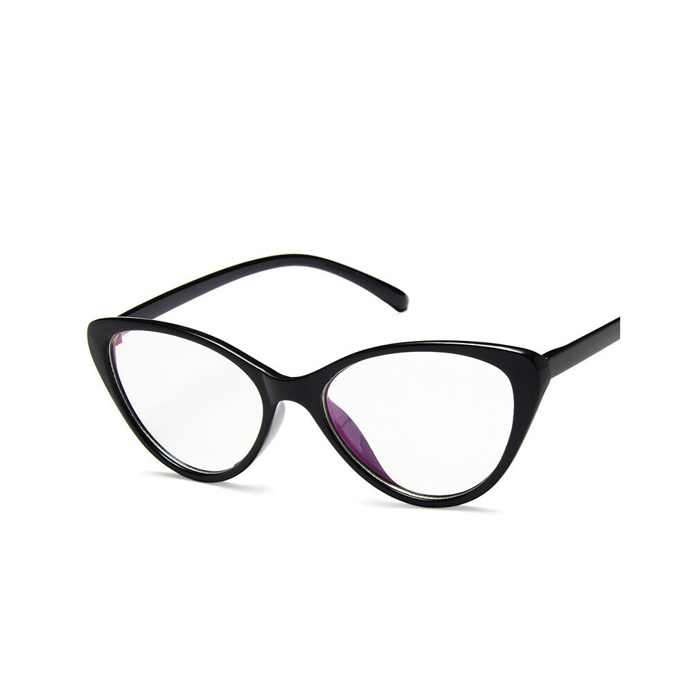 Purple,Multicoloured Spectacle Frame Anti Light Glasses Cat Eye Women Eyewear Optical Myopia Nerd Purple Eyeglasses