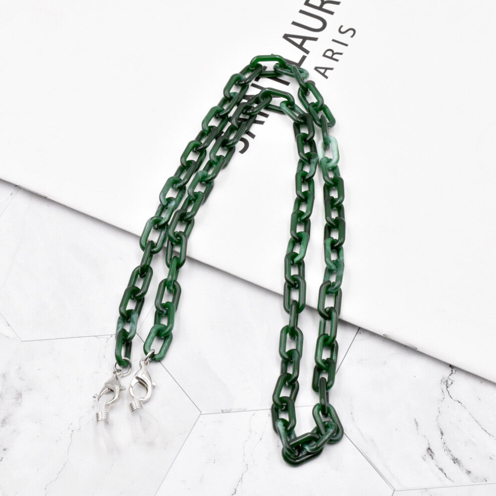 White Retro Bright Acrylic Glasses Chain Hangs Pendant Masks Holder Necklace Strap Lanyard Cord Hang Sunglasses Accessories