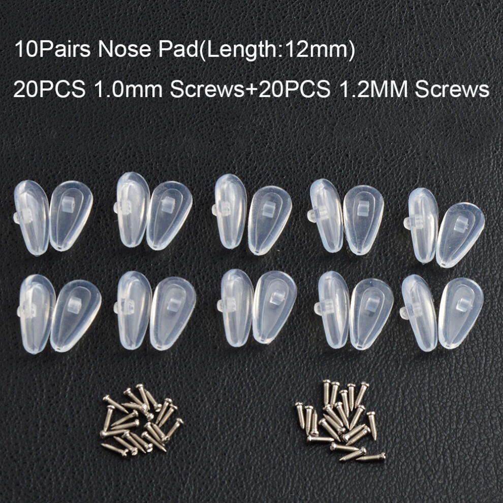 soft Air Chamber Silicone Nose Pads for optical Eyewear Glasses nose pad Screws Screwdriver