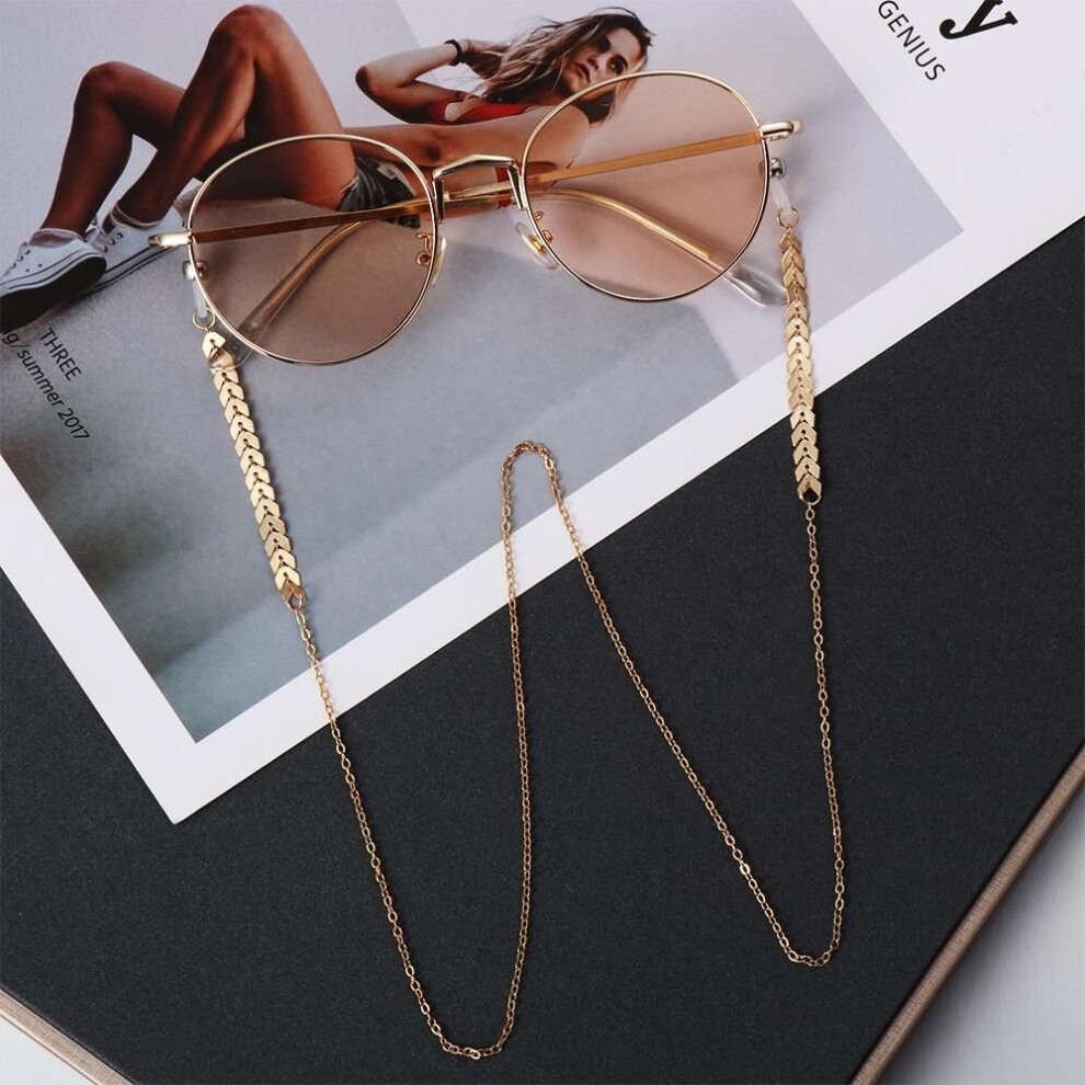 White Acrylic Crystal Glasses Chain Neck Strap Beads Pearls Eyeglasses Necklace Metal Sunglasses Cord Lanyard